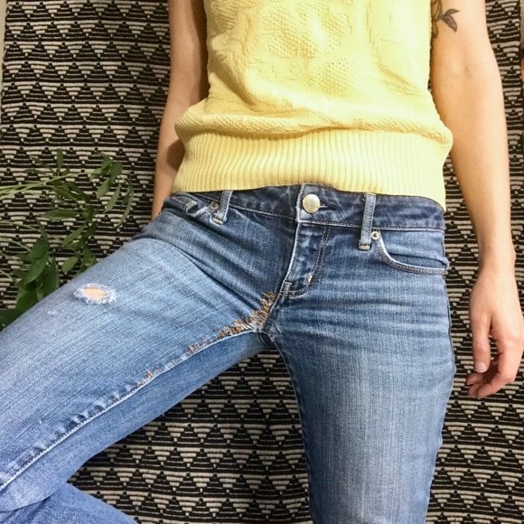 AE mended&patched Lo-rise jeans, 2 - Picture 9 of 14